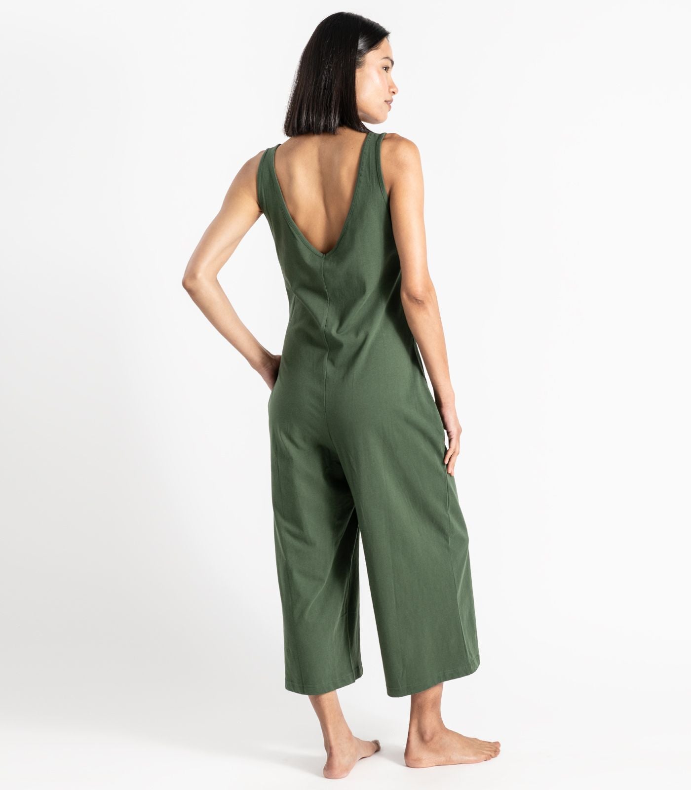 Bhumi Organic Cotton - Jersey Knit Jumpsuit - Kombu Green