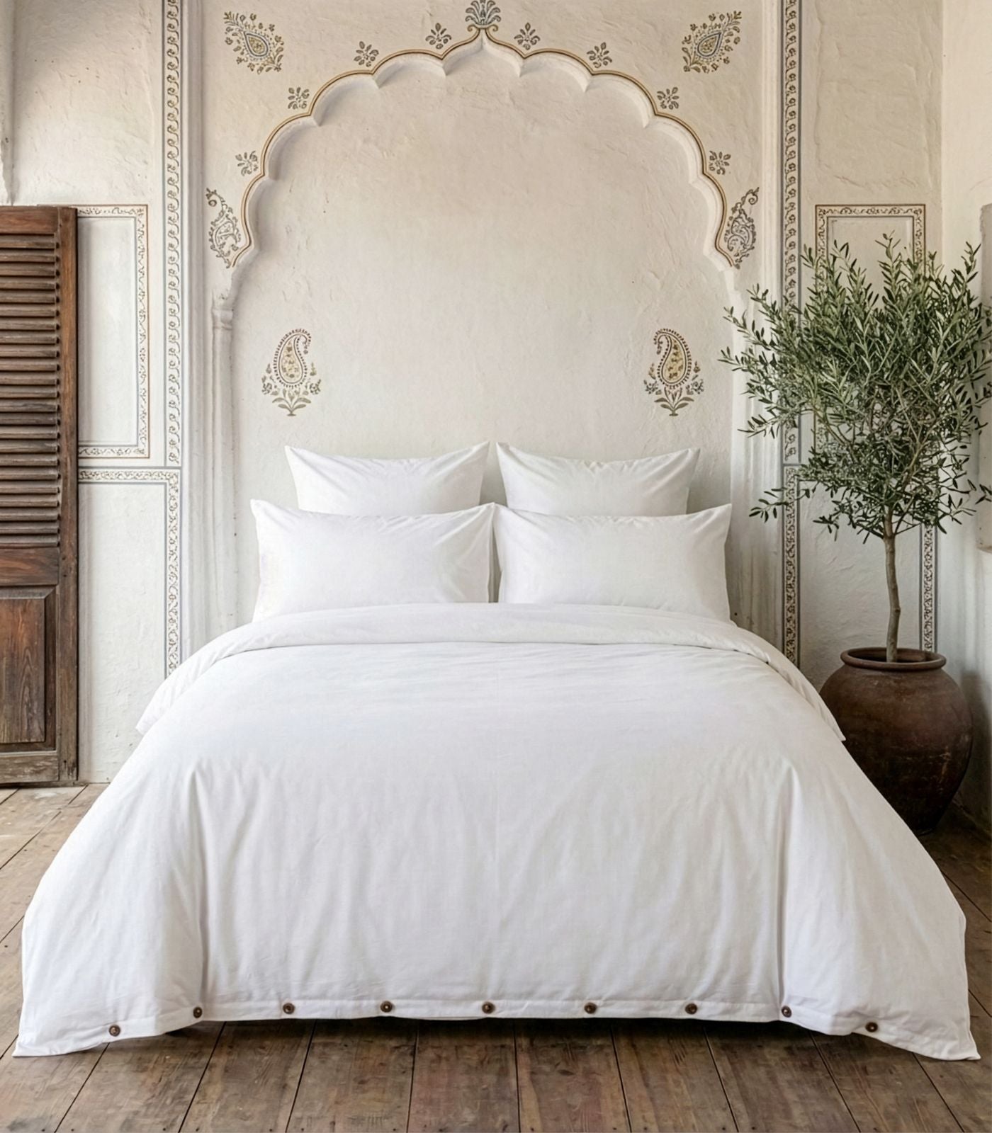 Percale Quilt Set - White