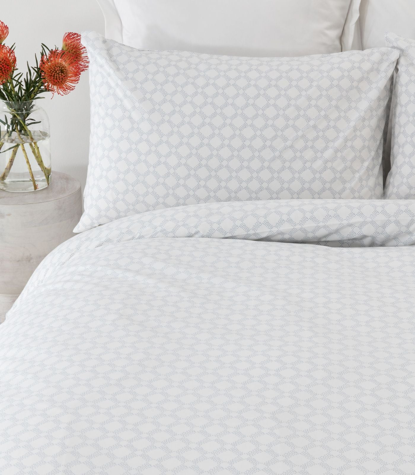 Percale Quilt Cover Set - Limited Edition - Small Dot Blue
