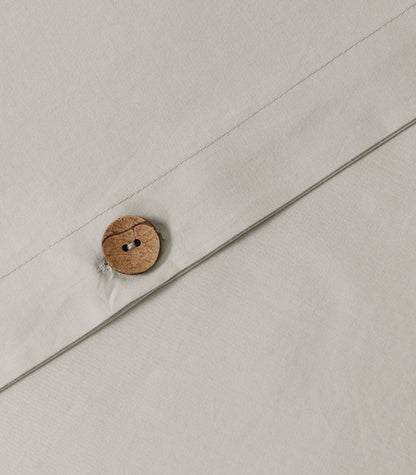 Percale Quilt Set - Light Grey