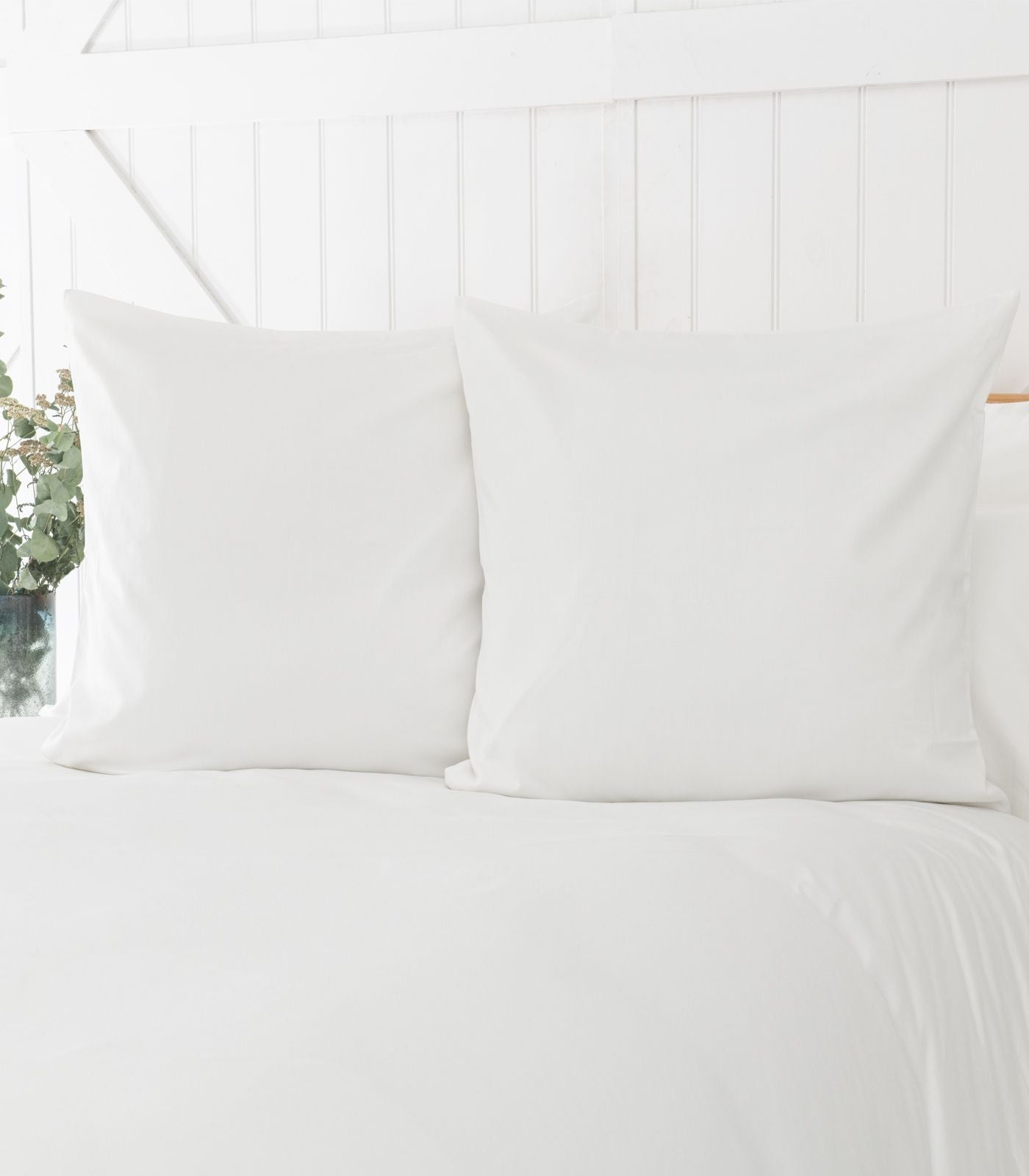Bhumi Organic Cotton - Sateen Pillow Cases (pair) - European - White