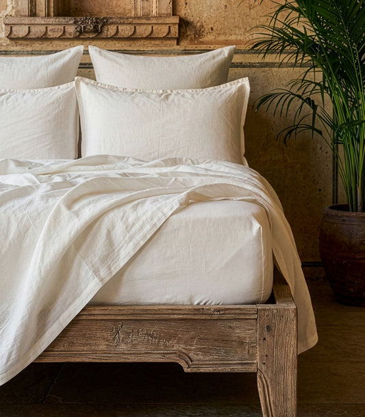 Linen Fitted Sheet Set - Natural