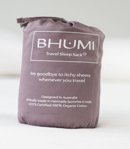 Bhumi Organic Cotton - Travel Sleep Sack - Plum