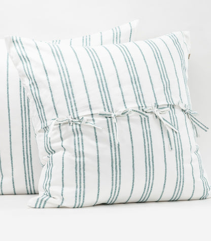 Bhumi Organic Cotton - European - Sateen Pillow Cases (pair) - Printed - Step Stitch