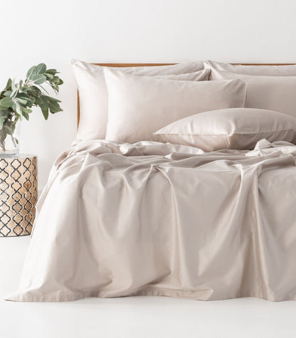 Bhumi Organic Cotton - Sateen Sheet Set - Luxe - Silver