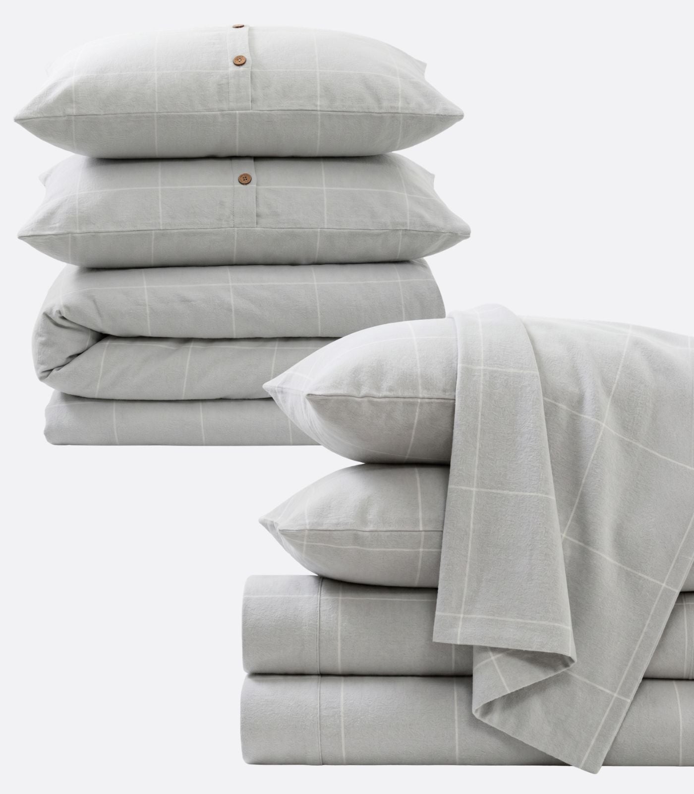 Organic Cotton Flannelette Essentials Bundle - Windowpane
