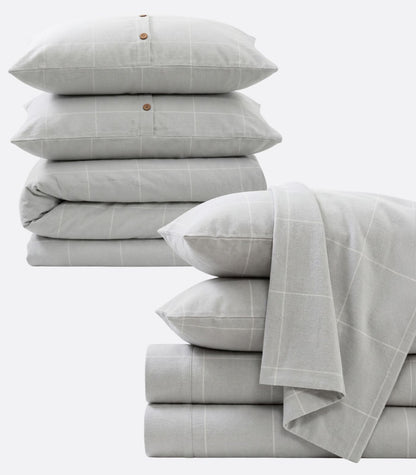 Organic Cotton Flannelette Essentials Bundle - Windowpane