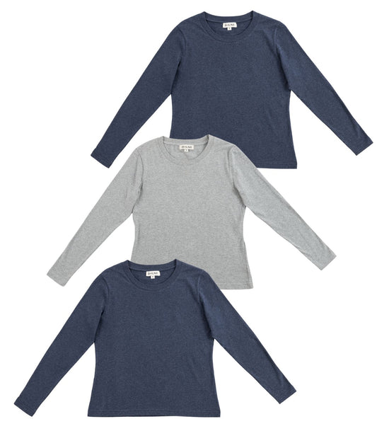 Bhumi Organic Cotton - Basic Long Sleeve Top (3 Pack) - New Arrival