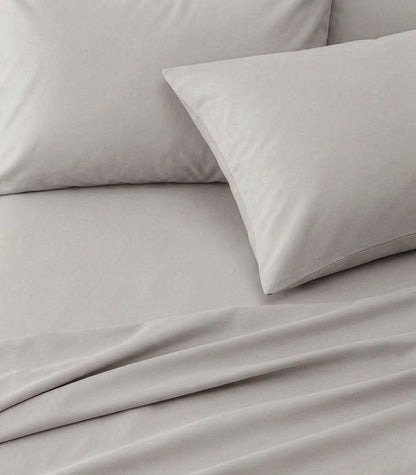 Bhumi Organic Cotton - Flat - Percale Sheet - Light Grey