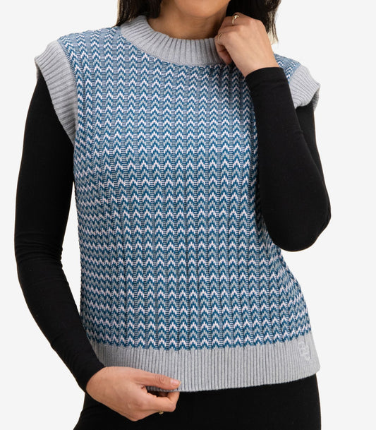 Bhumi Organic Cotton - Knit Vest - Teal Blue