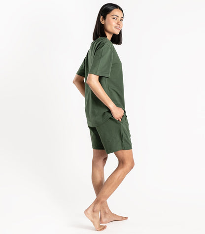 Bhumi Organic Cotton -Jersey Knit Short PJ Set - Kombu Green