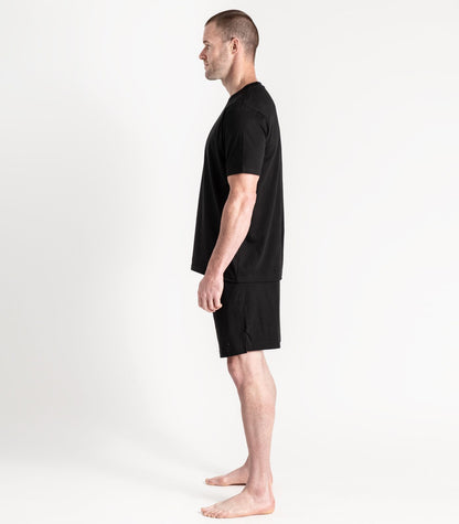 Bhumi Organic Cotton - Men's Jersey Knit Short PJ Set - Black