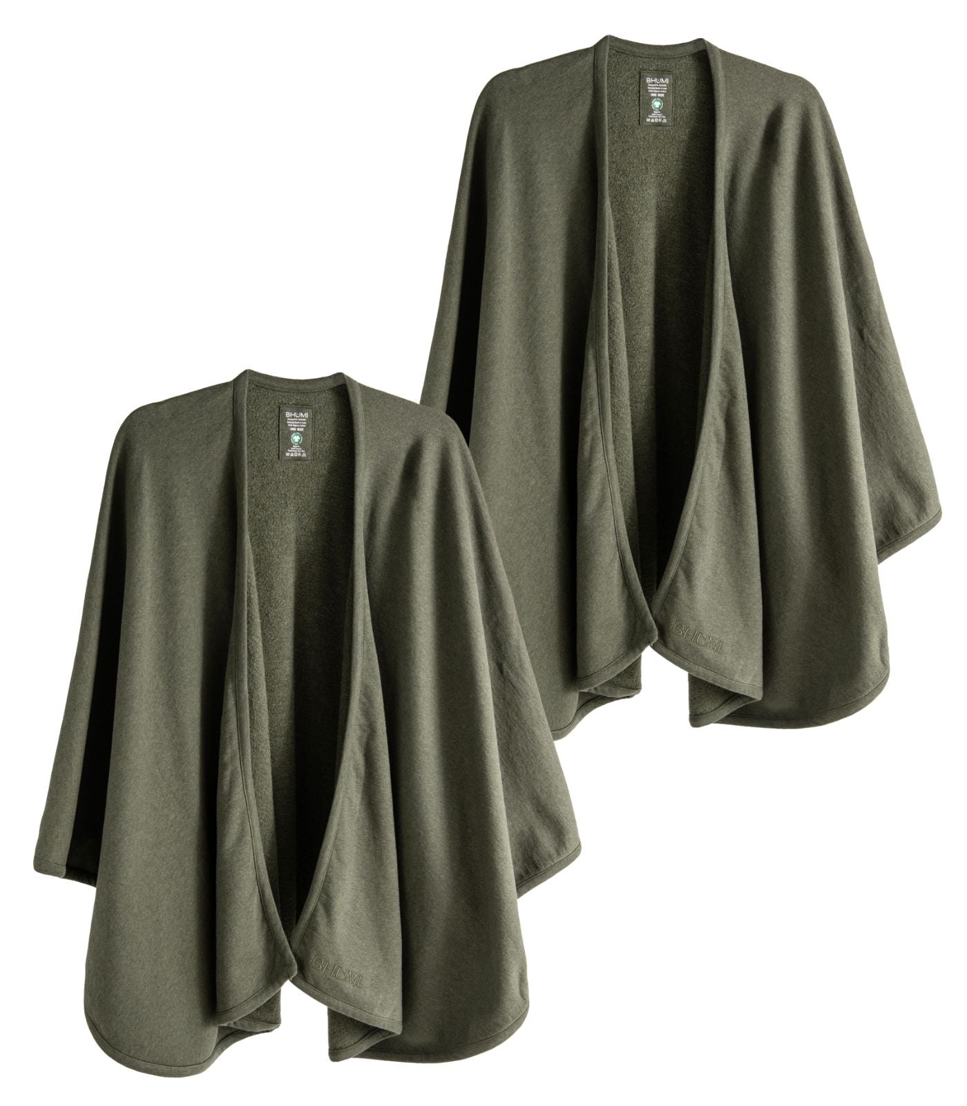 Bhumi Organic Cotton - Fleece Wrap (2 Pack) - Green Melange