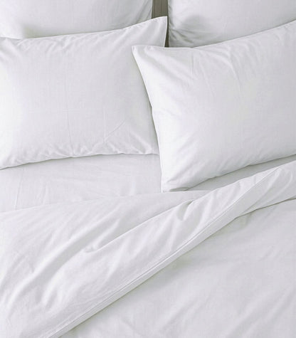 Bhumi Organic Cotton - Sateen Plain Quilt Cover - White