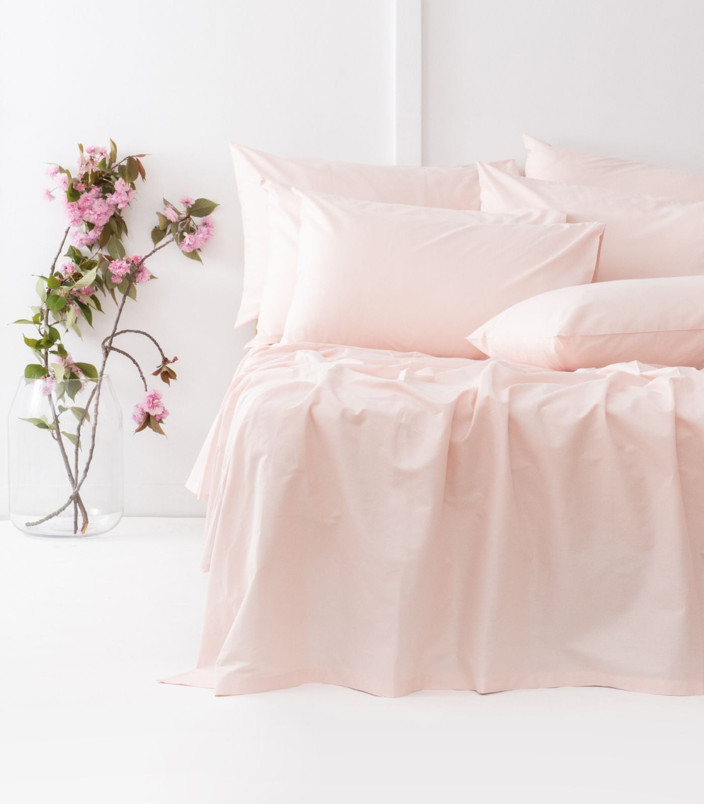 Bhumi Organic Cotton - Sateen Sheet Set - Light Pink