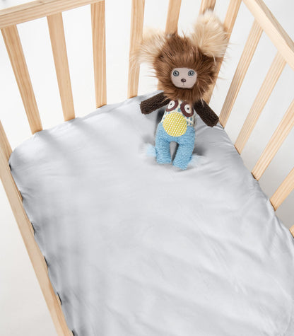 Bhumi Organic Cotton - Fitted Cot Sheet - Last Chance - Glacier