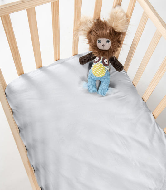 Bhumi Organic Cotton - Fitted Cot Sheet - Last Chance - Glacier