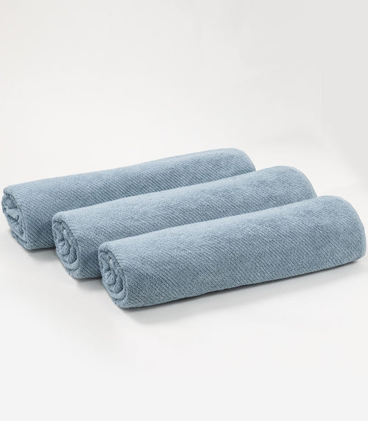 Bhumi Organic - Divinely Plush Twill Bath Sheet (3 Pack) - Sky Blue