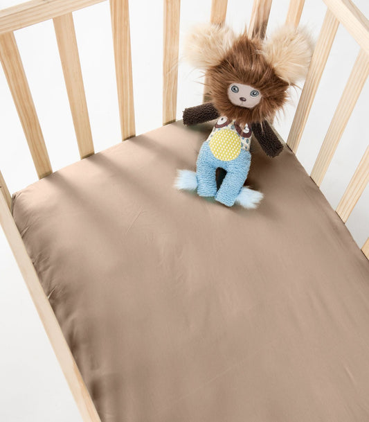 Bhumi Organic Cotton - Fitted Cot Sheet - Golden Taupe