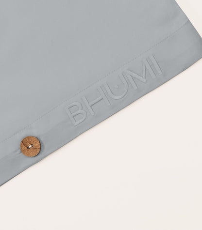 Bhumi Organic Cotton - Sateen Plain Quilt Cover - Glacier