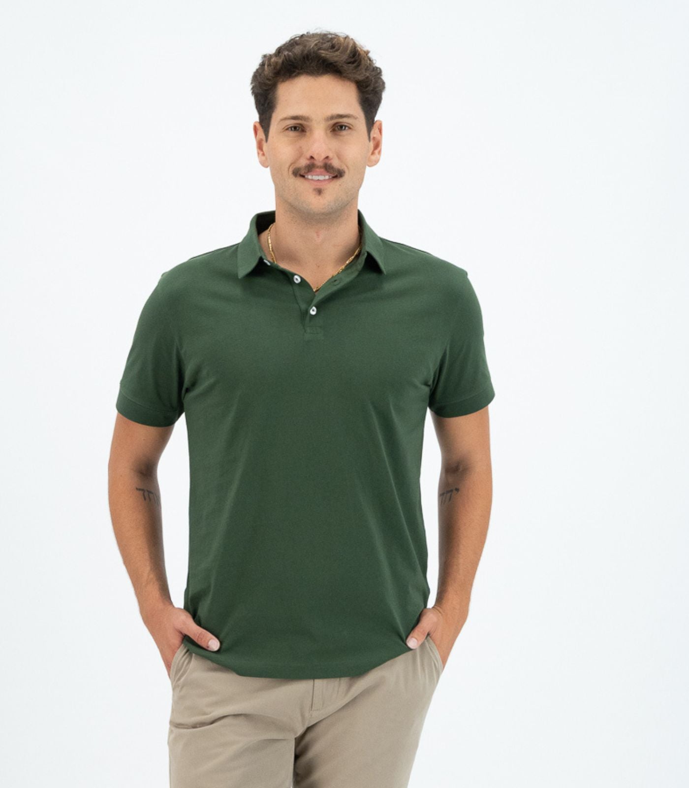 Bhumi Organic Cotton - Polo Shirt - Kombu Green