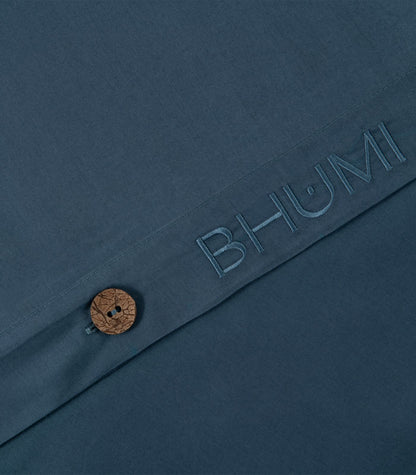 Bhumi Organic Cotton - Sateen Plain Quilt Cover - Indian Teal