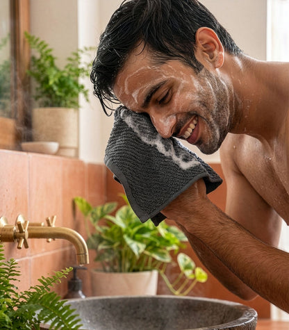 Bhumi Organic Cotton - Twill Wash Cloth - Dark Grey