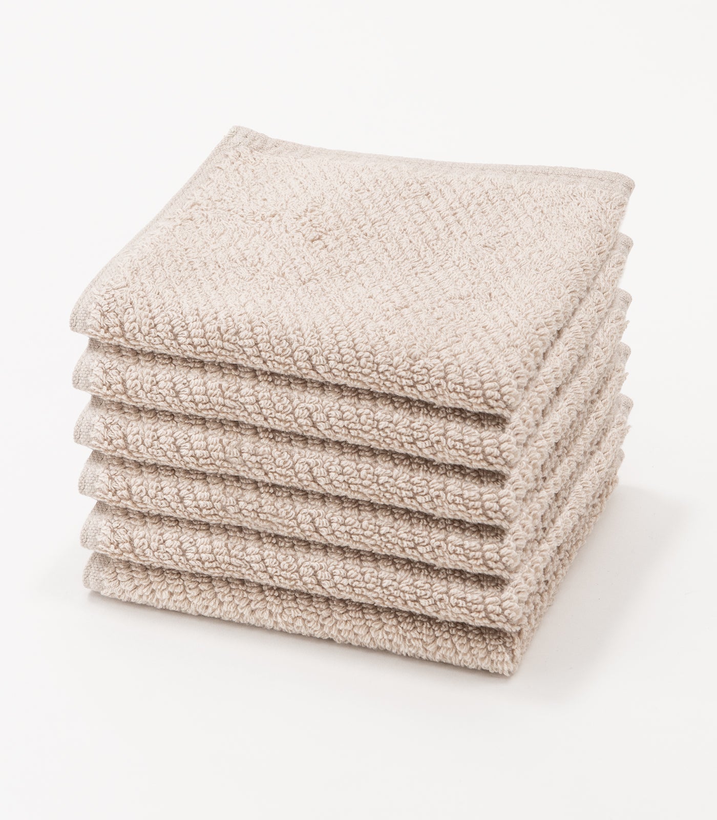 Bhumi Organic Cotton - Gentle On The Skin Twill Wash Cloth (6 Pack) - Dune
