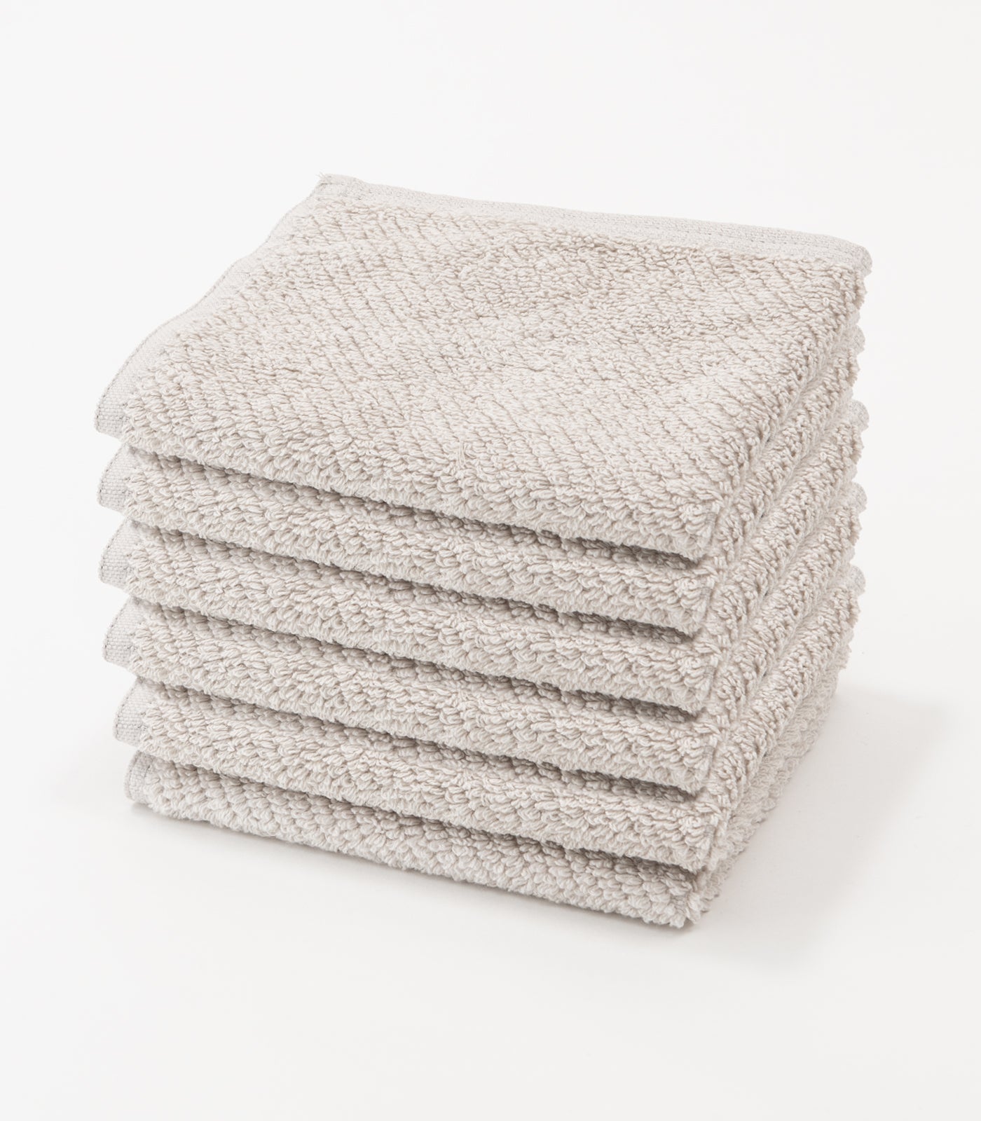 Bhumi Organic Cotton - Gentle On The Skin Twill Wash Cloth (6 Pack) - Fog