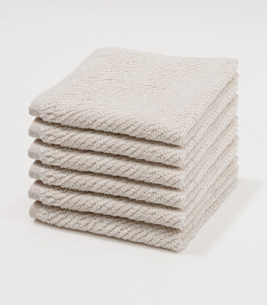 Bhumi Organic Cotton - Gentle On The Skin Twill Wash Cloth (6 Pack) - Natural