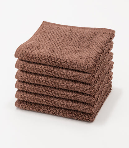 Bhumi Organic Cotton - Gentle On The Skin Twill Wash Cloth (6 Pack) - Redwood