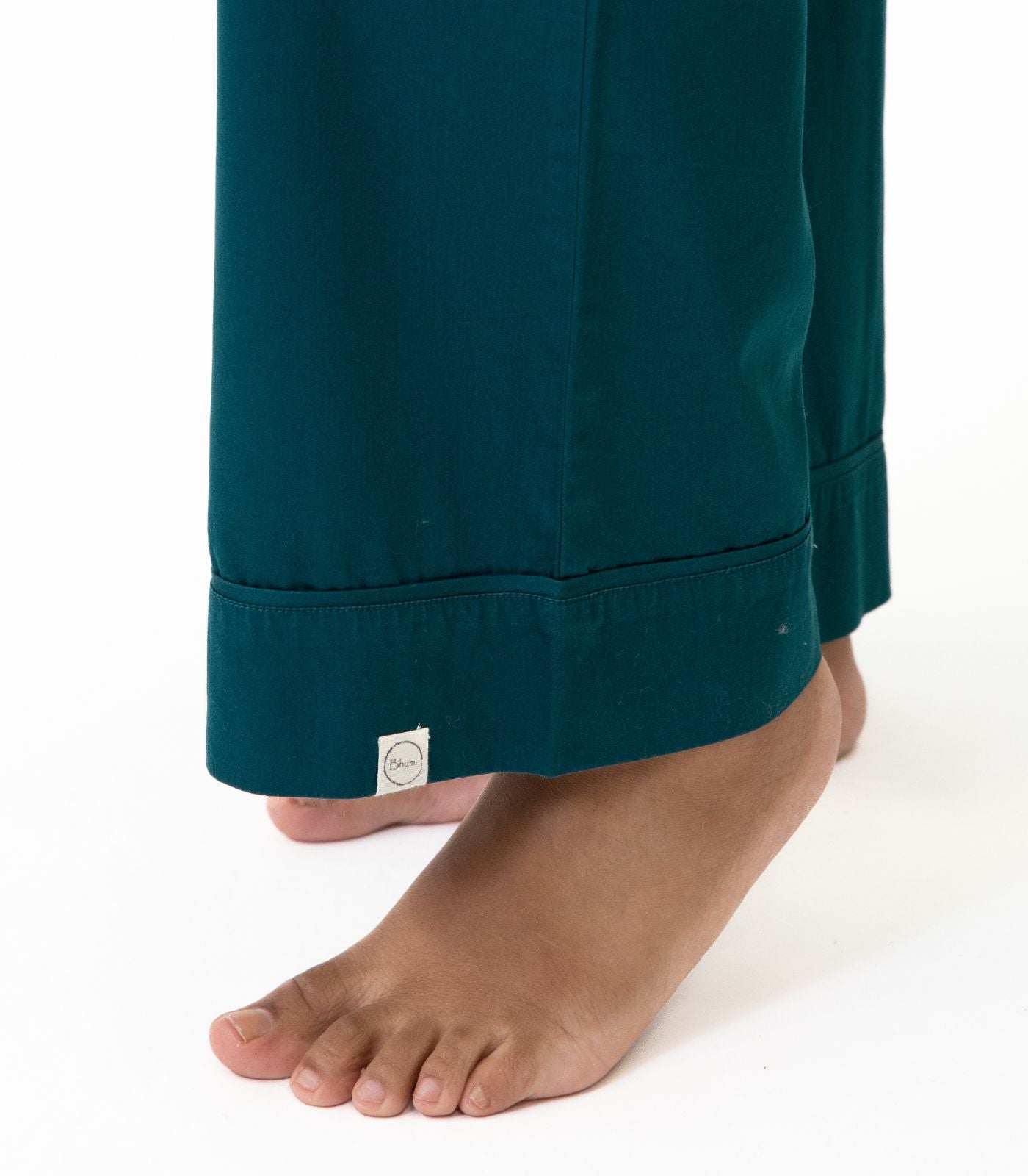 Bhumi Organic Cotton - Sateen Short Sleeve PJ Set - Peacock Green