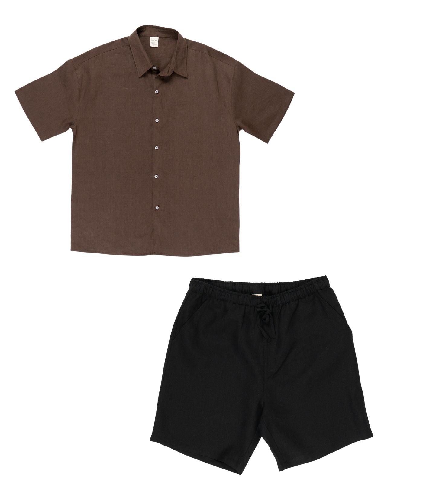 Men's Organic Linen Lounge Shirt & Lounge Shorts