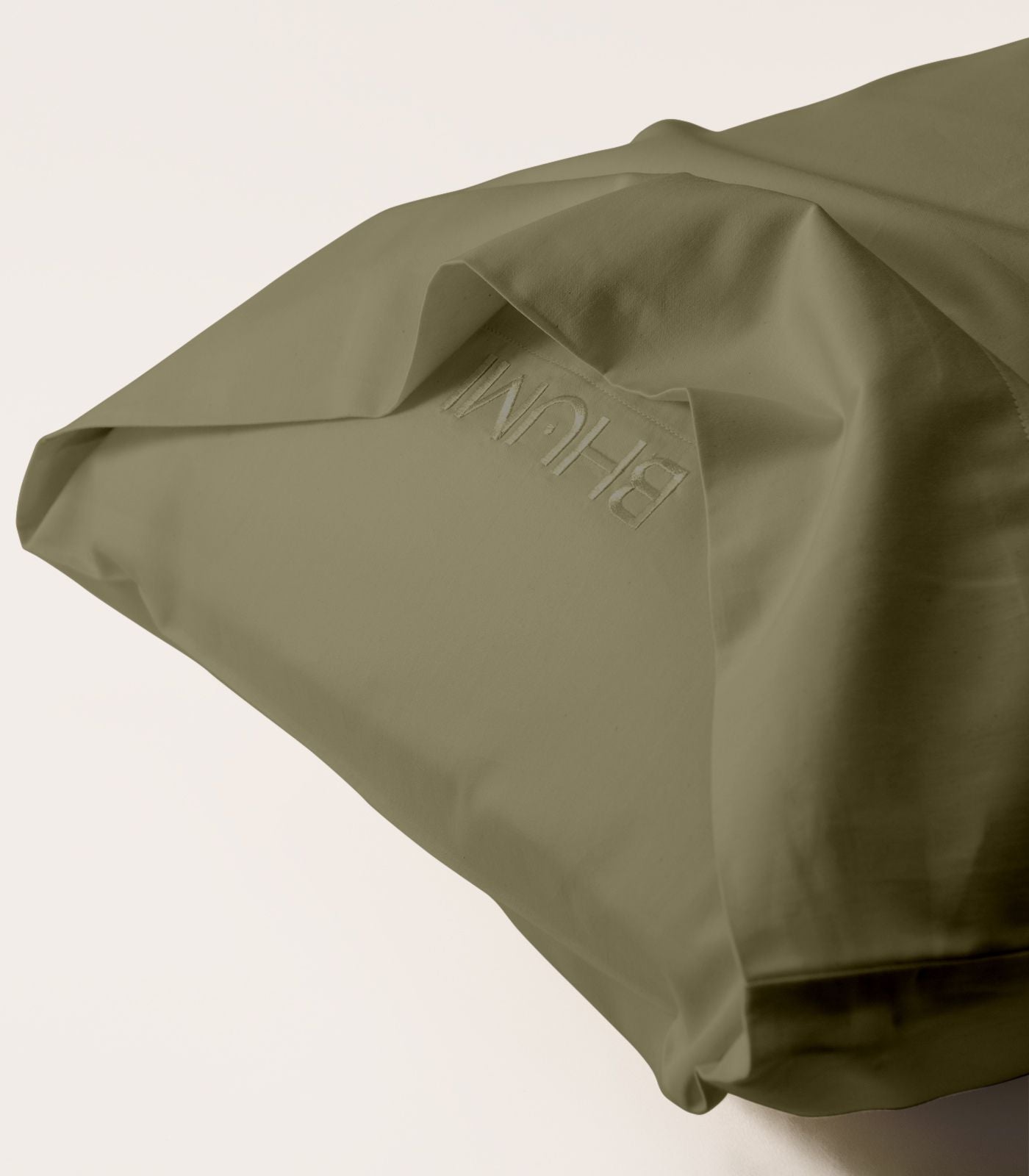 Bhumi Organic Cotton - Sateen Pillow Cases (Pair) - Olive