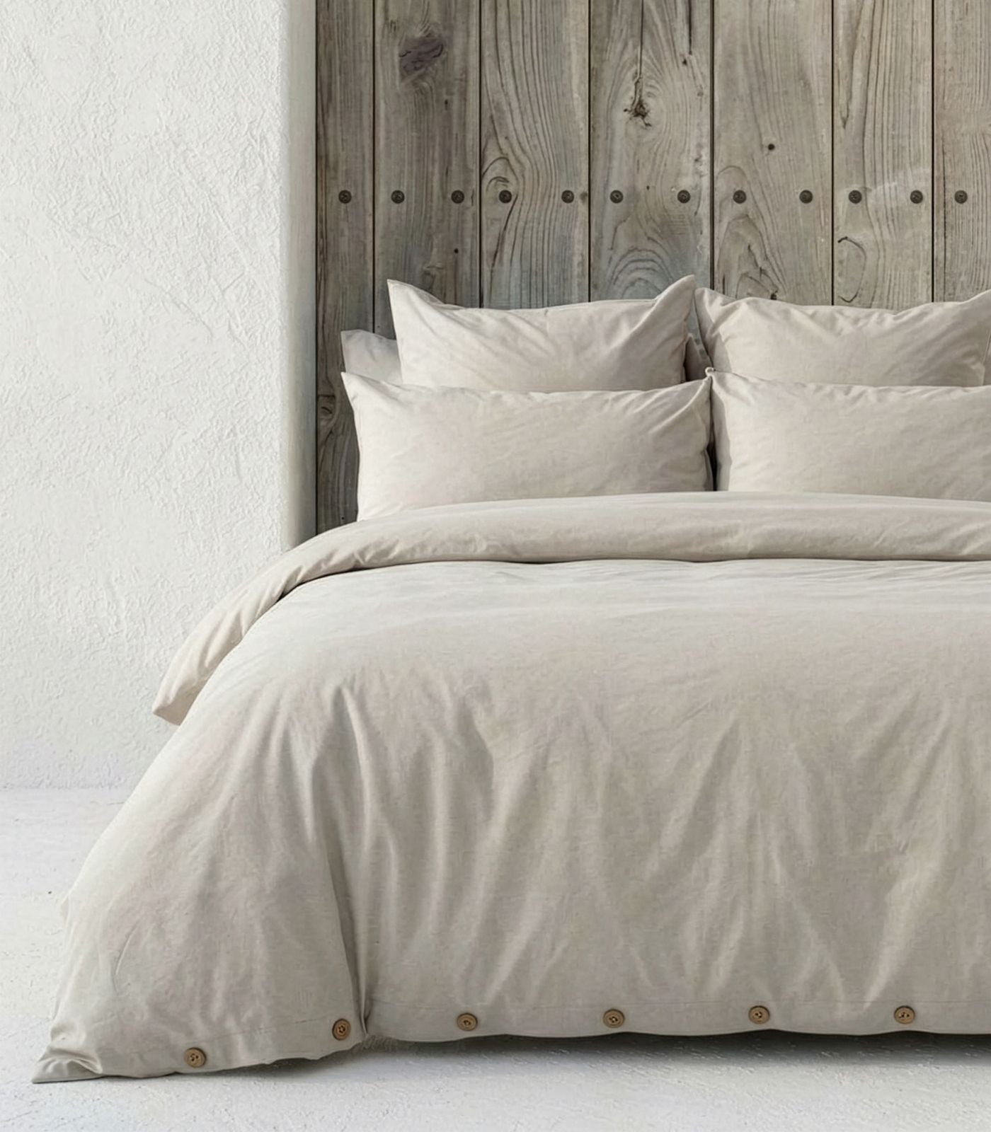 Bhumi Organic Cotton - Sateen Plain Quilt Cover - Light Grey