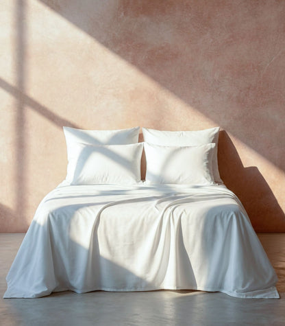 Bhumi Organic Cotton - Sateen Sheet Set - White