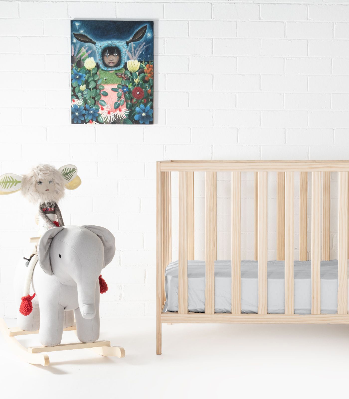 Bhumi Organic Cotton - Fitted Cot Sheet - Last Chance - Glacier
