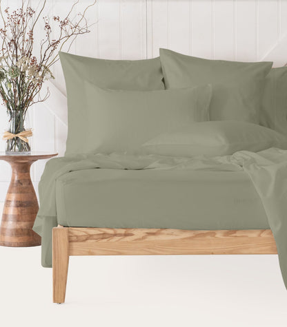 Bhumi Organic Cotton - Sateen Sheet Set - Sage