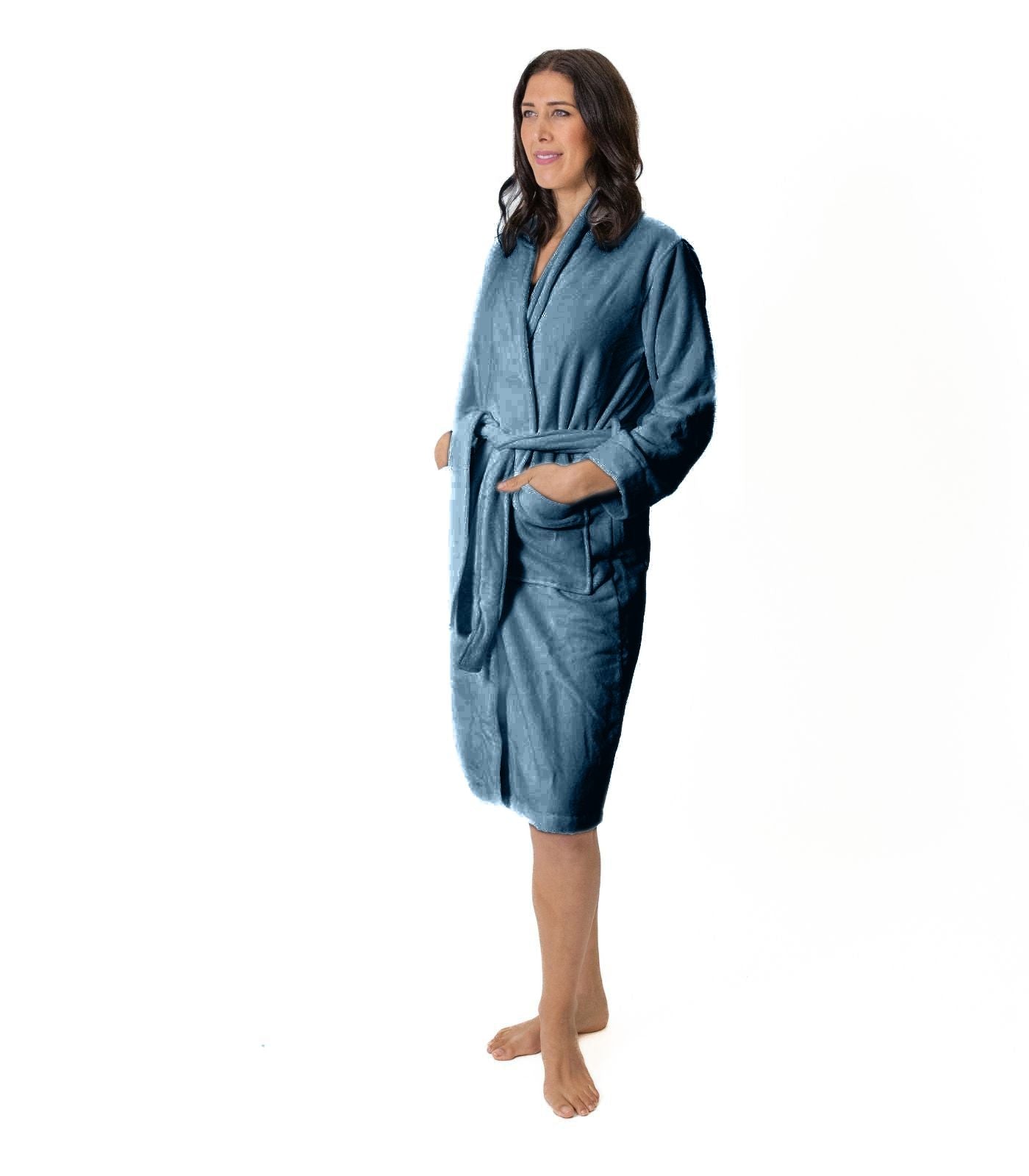 Bhumi Organic Cotton - Spa Robe - Indian Teal