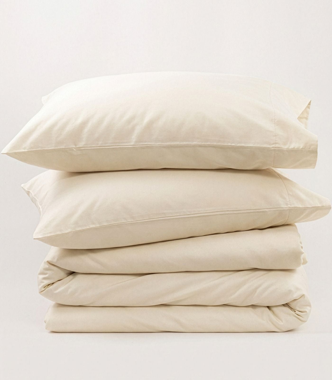 Bhumi Organic Cotton - Sateen Plain Quilt Cover - Ivory