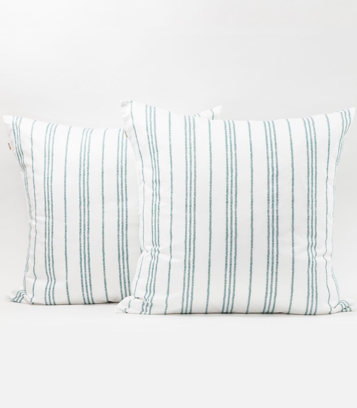 Bhumi Organic Cotton - European - Sateen Pillow Cases (pair) - Printed - Step Stitch