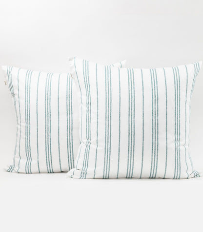 Bhumi Organic Cotton - European - Sateen Pillow Cases (pair) - Printed - Step Stitch