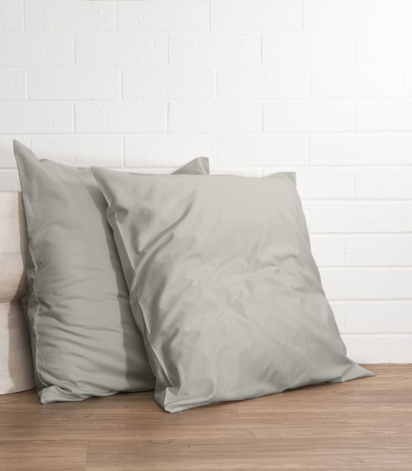 Bhumi Organic Cotton - Sateen Pillow Cases (pair) - European - Pewter