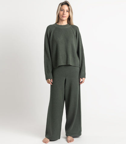 Bhumi Organic Cotton - Rib Knit Jumper - Olive