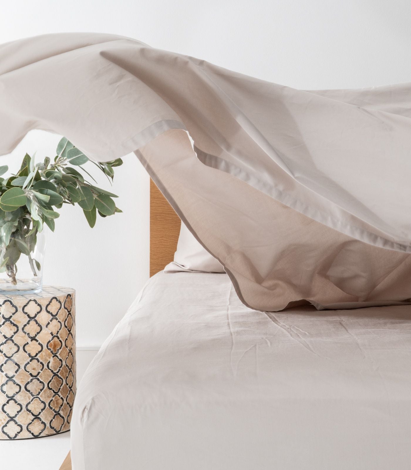 Bhumi Organic Cotton - Sateen Sheet Set - Luxe - Silver