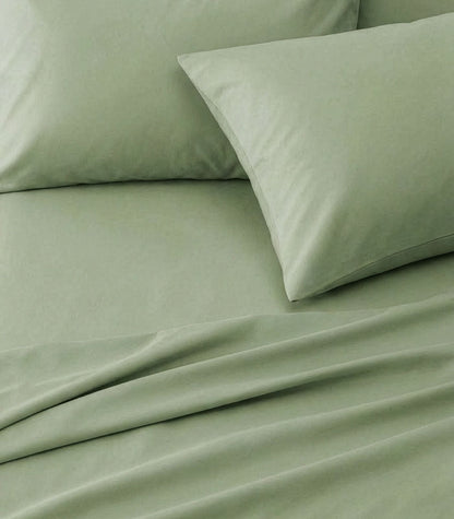 Bhumi Organic Cotton - Flat - Percale Sheet - Sage