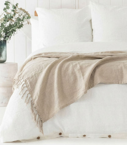 Linen Throw - Raw