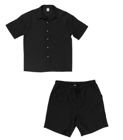 Men's Organic Linen Lounge Shirt & Lounge Shorts