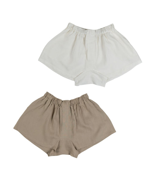 Linen Boxy Lounge Shorts (2 Pack)