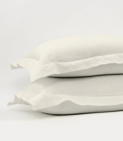 Bhumi Organic Cotton - Linen Pillow Cases (Pair) - Ice